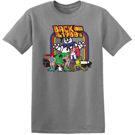 Back to the 80's Icon Superheroes Cartoon Character T-shirt
