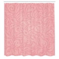 thumbnail image 3 of Ambesonne Peach Shower Curtain, Floral Abstract Art, 69"Wx84"L, Pale Pink, 3 of 5