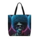 thumbnail image 1 of Fotbe Punk Style Blue Haired Skull Bolsa Tote con Estampado para Mujer, Bolsos con Cremallera, Bolsa de Hombro Casual de Gran Capacidad con Bolsillos Internos, 1 of 7