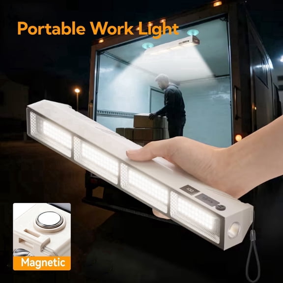 Magnetic Portable Work Light, JUANGU Rechargeable Mechanic Light, 2500LM LED Flashlight for Garage, Workshop, Car Repair & Emergency