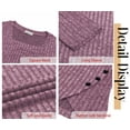 thumbnail image 5 of Fantaslook Square Neck Tops for Women Long Sleeve Dressy Blouses Button Side Tunic Shirts, 5 of 8