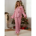 thumbnail image 6 of Rdhnmea Mommy and Me Christmas Pajamas Set Bow Gingerbread Man Print Long Sleeve Shirt with Pants Xmas Sleepwear Loungewear, 6 of 9