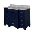 thumbnail image 5 of Nantucket 48" Bathroom Vanity with Royal Blue Cabinet and Carrara Marble Top, 5 of 6