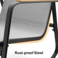thumbnail image 6 of Asofer 3-Piece Outdoor Patio Furniture Set with Glass Table, Bistro Chairs Set for Poolside, Porch, Lawn, Gray, 6 of 12