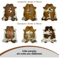 thumbnail image 4 of Genuine Cowhide Rug - Natural Leather Hide Rugs for Living Room & Area Rug for Bedroom - Real Cowhide Rug for Rustic Home Decor - Authentic Brown & White Cowhide Rugs Collection, 4 of 9