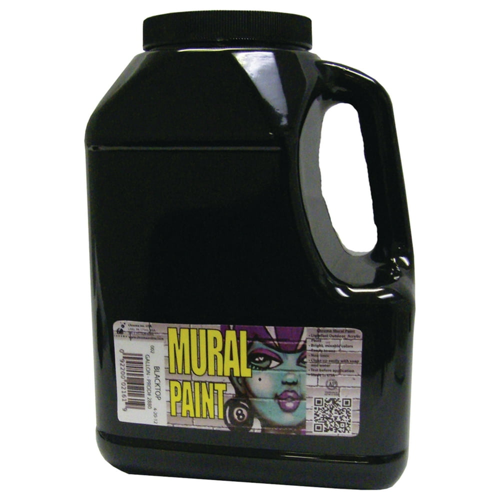 Chroma Mural Paint, Gallon, Blacktop Black