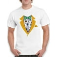 thumbnail image 1 of Playera Para Hombre - Ilustracion Tuxedo Falso Con Patron De Halloween Smartprints  T-shirt, 1 of 4