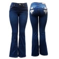 thumbnail image 2 of Jack David Womens Basic Bootcut/Straight Denim Stretch Jeans Pants (E600), 2 of 9
