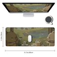 thumbnail image 2 of Heduofu Mouse Pad, Cute Bear and Dog Anime Brown and Light Green Mouse Pads, Rectangle Mouse Mat Square Waterproof MousePads Non-Slip Rubber Base Mousepad for Office Laptop 31.5x11.8 in, 2 of 6