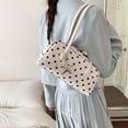 thumbnail image 4 of Rvusndi Polka Dot Bowler Bag,Slouchy Tote Bags Polka Dot PU Bowler Bag for Women Fashion Hobo Bags Large Shoulder Bag Handbag for Travel Work, 4 of 8