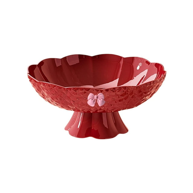 Hohaski 9.84 Inches Fruit Plates High Value Lights Pitches Fruit Plates Household Living Room Coffee Table Candy Plates Upscale Snack Plates Placement Plates