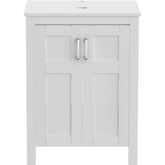 YOURLITE Bathroom Vanity, 24" Modern White Bathroom Cabinet