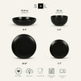 thumbnail image 2 of Stone Lain Brasa Modern Stoneware 16 Piece Dinnerware Set, Service for 4, Black, 2 of 8