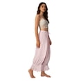 thumbnail image 6 of Womens Long Bloomers with Lace Trim and Ruffle Hem Loose Fit High Waisted Drawstring Pants for Beach Travel and Summer Wear 2026 Pink M, 6 of 6