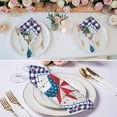 thumbnail image 2 of Cloth Napkins Set of 8 - 20x20 Inches, Independence Day Washable Reusable Table Napkins, American Flag Star Wooden Buffalo Check Soft & Absortbent Dining Napkin for Party Wedding Hotel Restaurant, 2 of 8