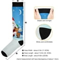 thumbnail image 3 of GZHJMY Merry Christmas Cute Santa Compression Socks for Women Men, Knee High Stockings for Athletic Sports,Running,Travel (20-30mmHg), 3 of 7