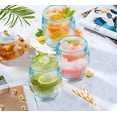 thumbnail image 6 of 8 Oz Set of 6 Plastic Drinking Glasses Dishwasher Safe BPA Free Unbreakable Juice Glasses for Kids Shatterproof Wine Water Glasses Acrylic Tumblers (Light Blue), 6 of 8