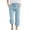 Z4-Blue-frostluinai linen capris pants, variant on Frostluinai Cotton Linen Capri Pants for Girl 4-14Y Striped Loose Fit Capris Elastic Waist Straight Leg Cropped Pants with Pocket Yellow 6 Years