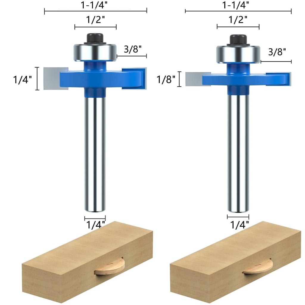 PatungKu Pack of 7 Multiple Size Router Bit Kit Stable Performances Router Bit Produced for Functional Woodworking Tasks