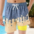 thumbnail image 2 of JAJAHO Boys Swim Trunks Boy Bathing Suit Quick Dry Swim Shorts With Liner Ice Cream Printed Drawstring Swimwear Bottoms With Pockets 2-14Y, 2 of 4