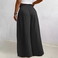 thumbnail image 5 of Aimik Women's Plus Size Drapey Casual Pants High-Waisted Stretch Waistband Trousers with Drawstring Breathable Summer Pants, 5 of 6