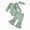 H1754-Green, variant on TOWED22 Baby Girl Clothing 3-Piece Sets Outfits Fall Winter Long Sleeve Round Neck Graphic Print Bodysuit Romper Ribbed Pants Headband Jumpsuit Set(Green,6-12 M)