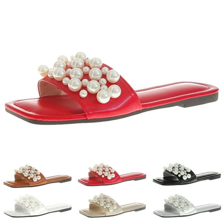 

Vedolay Women Summer Slippers Women s Slippers Thick-soled Sandals Comfortable beach slides Slippers Black 8