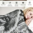 thumbnail image 3 of SHERONV Wolf Forest Charcoal Drawing Warm Lightweight Blanket Soft Fleece Blankets for All Seasons 40x50in, 3 of 6