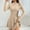 Apricot, variant on Women's Sweater Dress 2025 Fall Lightweight Long Sleeve Mock Neck A Line Fit and Flare  Knit Short Dresses