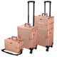 thumbnail image 3 of Byootique Rolling Makeup Case 2in1 Cosmetic Train Case Storage Box Lock Artist, 3 of 11