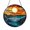 Acrylic 3.5 Inch, variant on Sunset Ocean Waves Window Suncatcher Hanging, Stained Glass Style Coastal Decor, Relaxing Light Catcher