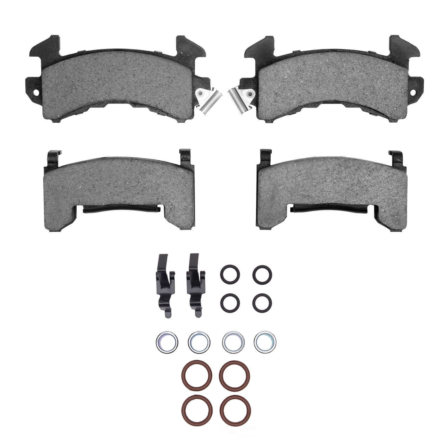 Dynamic Friction Company 1552-0154-01 DFC 5000 Advanced Brake Pads - Ceramic and Hardware Kit - OE