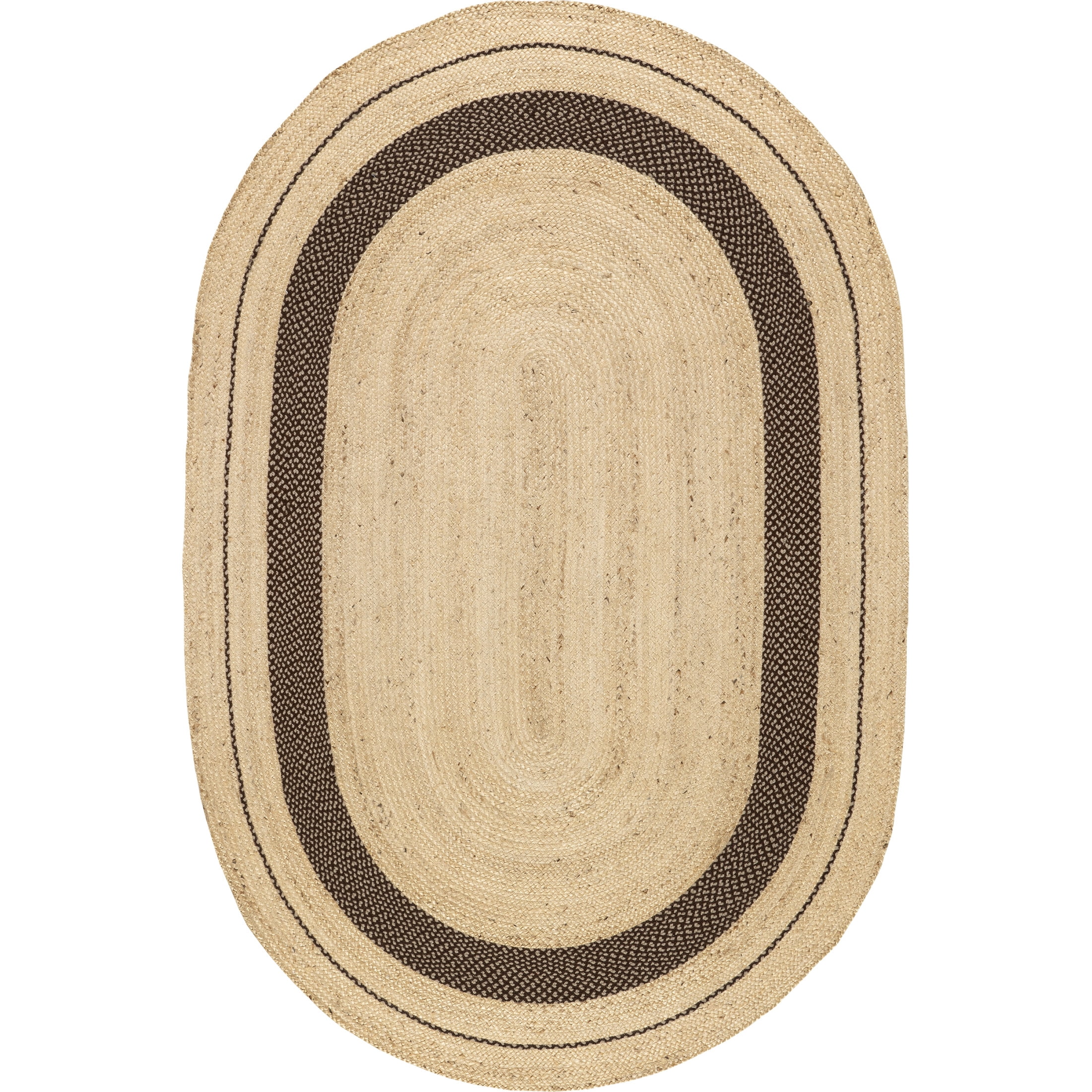 Rugs USA Cottage Oval Jute Area Rug, 3' x 5', Oval, Cottage Dark Brown