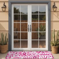 Pink Breast Cancer Door Rugs,Washable Non Slip Door Mats Indoor,Decorative Door Mats,Entry Mat Indoor for Entrance,Bedroom,Kitchen,Bathroom,16"x47"