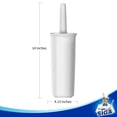 thumbnail image 3 of MR. SIGA Toilet Bowl Brush and Holder for Bathroom, White, 2 Pack, 3 of 7