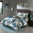 thumbnail image 1 of Alpine 3 Piece Duvet Cover Mini Set-Aqua-Full/Queen, 1 of 3