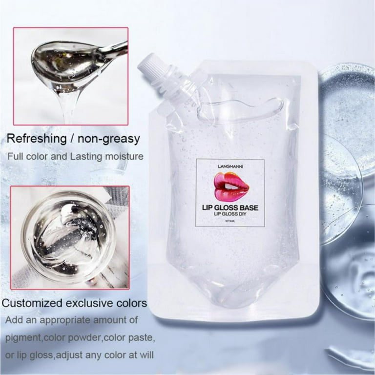 BRAND CLEARANCE!Lip Gloss Base, Clear Lip Gloss Non-Stick Moisturizing Lip  Gloss Base Gel