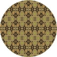thumbnail image 1 of Ahgly Company Machine Washable Indoor Round Transitional Bakers Brown Area Rugs, 6' Round, 1 of 7