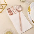thumbnail image 3 of BalsaCircle 24 Rose Gold Disposable Premium Plastic Cutlery Spoon Fork Knife Set Wedding Party Decorations, 3 of 8