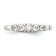 thumbnail image 4 of Solid 14K White Gold Five Stone Diamond Wedding Ring Band with CZ Cubic Zirconia Size 8.5, 4 of 8