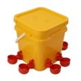 thumbnail image 2 of Sistema de bebederos para aves de corral para gansos, patos y pájaros: incluye cuenco rojo y bebedero automático con tornillos negros y barril portátil de 12 l, 2 of 8