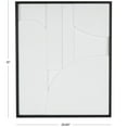 thumbnail image 3 of 26" x 31" Dimensional Curved Art Deco Geometric Framed Wall Art with Black Wooden Frame, by DecMode, 3 of 9