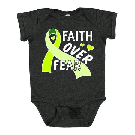 

Inktastic Lymphoma Awareness Faith Over Fear with Hearts Boys or Girls Baby Bodysuit