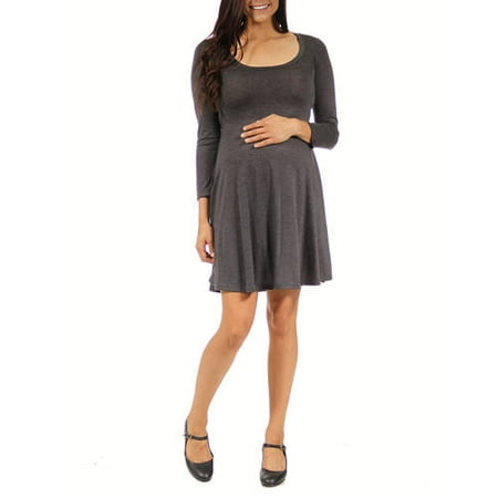 Women's Long-sleeve Maternity Plus Dress