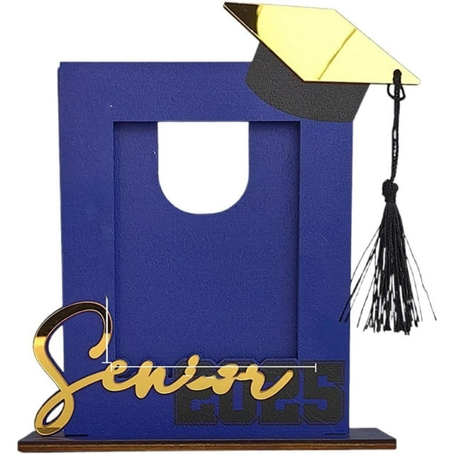 HeeHom 2025 Graduation Frame with Tassel Holder - Class of 2025 Wooden Photo Frame, 5x7 Desktop Graduation Gift for Graduation Party Decorations & School Season Keepsakes