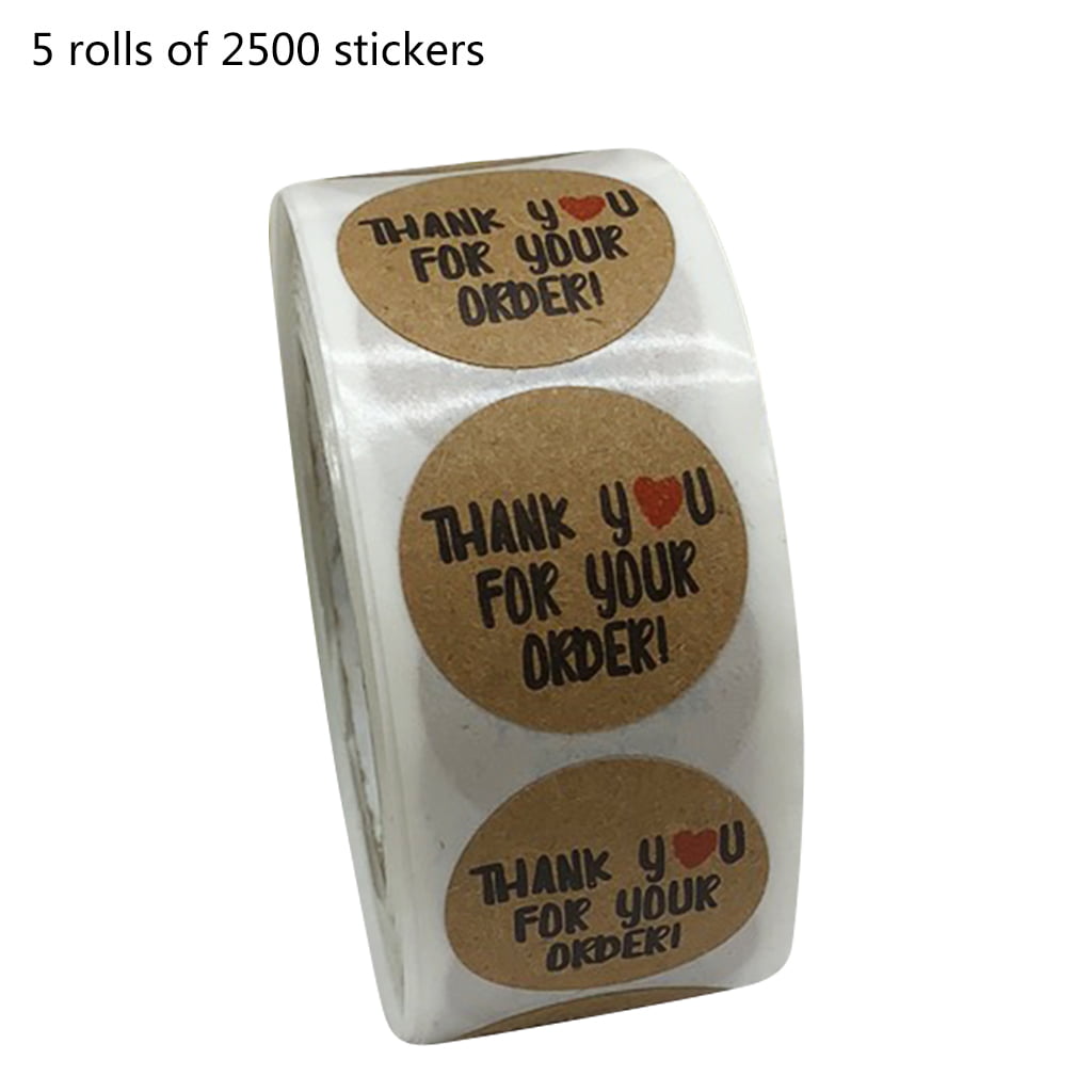 CHAOMA 500/2500pcs Thank You Stickers Seal Labels for Wedding Favors ...