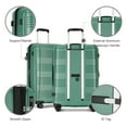thumbnail image 3 of Ginza Travel Hardside Expandable Luggage with Spinner Wheels,3-Piece Set (20/25/29),Green, 3 of 10