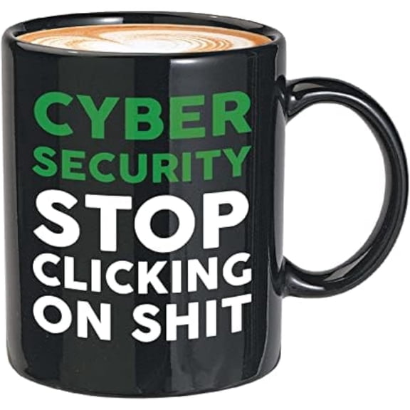 Programmer Mug Black 11oz - Cyber Security Stop Clicking - Tech Progammer Computer Engineer Coding Mechanical Electrical