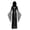 Black, variant on Halloween Medieval Cape Maxi Dresses For Women, Vintage Flare Sleeve Square Neck Long Gown Gothic Halloween Evening Party Long Dress White L