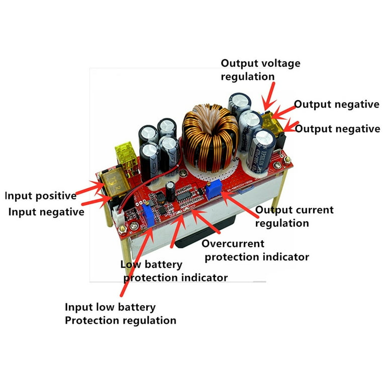 1800W 40A DC-DC Boost Converter 10-60V to 12-90V Step Up Power Supply  Module – Tacos Y Mas